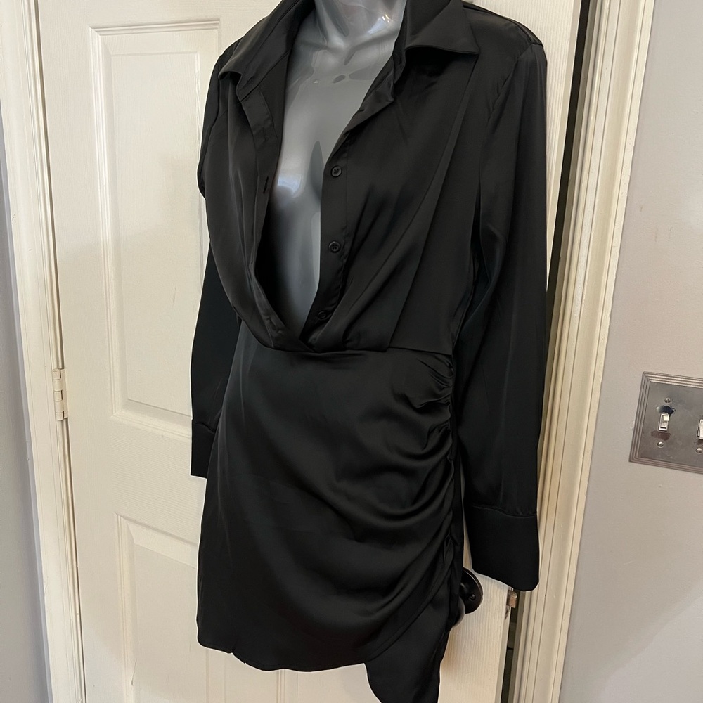 SHEIN Black Long Sleeve Dress